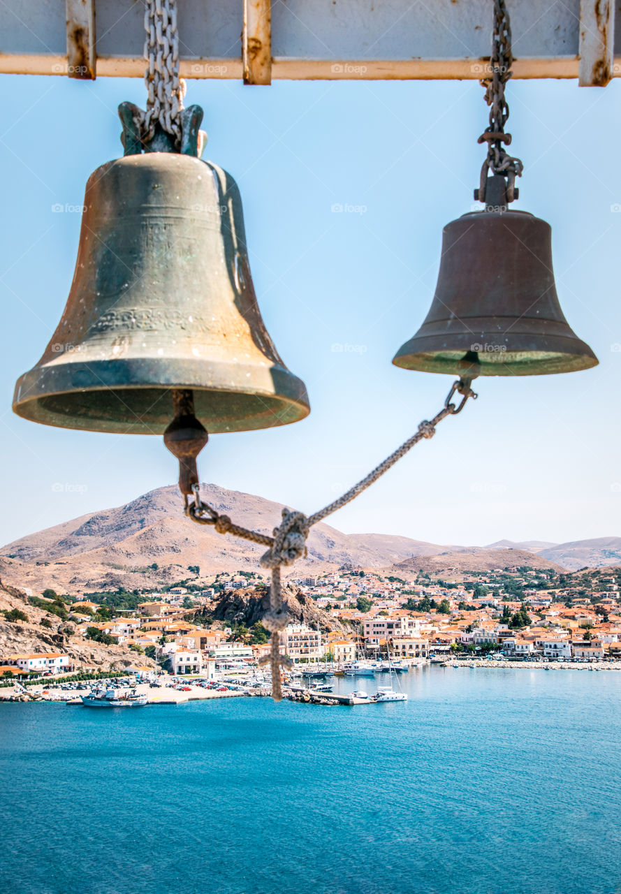 View From Belfry On Greek Island Lemnos