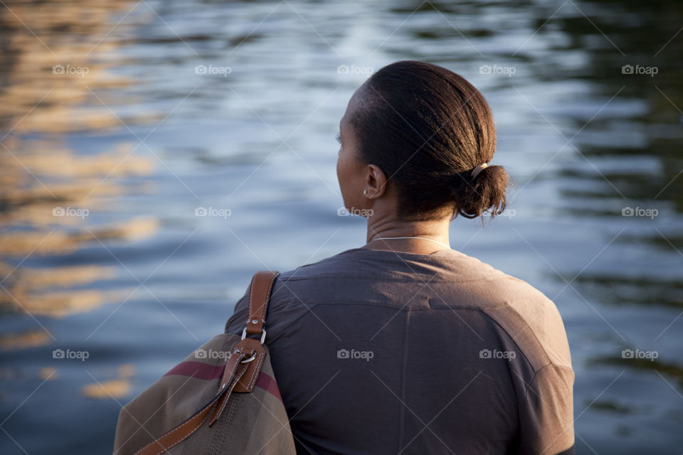 By the river