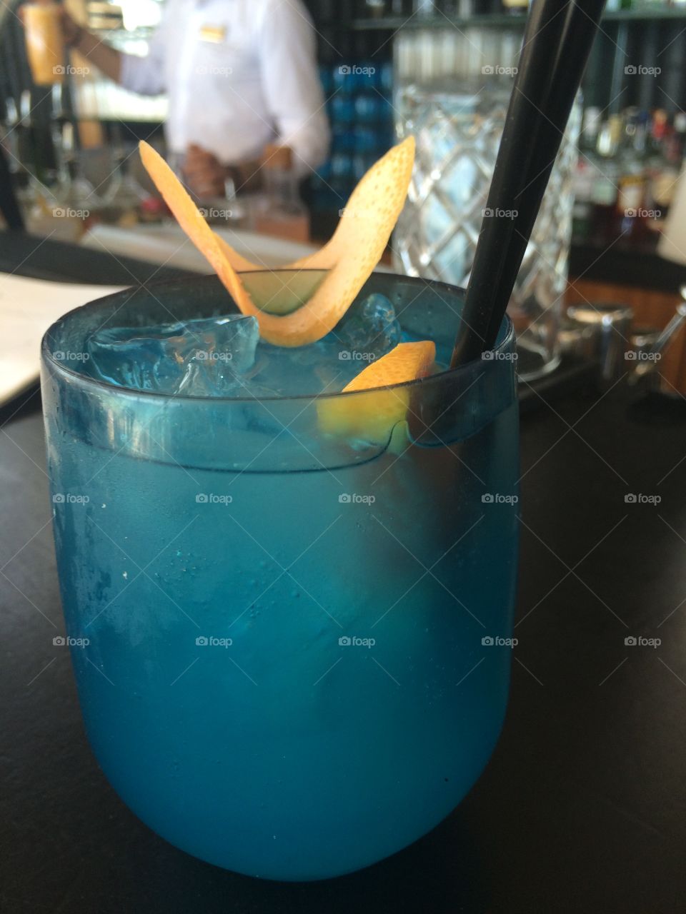 Fancy blue cocktail 