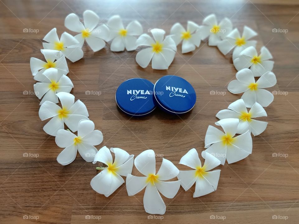Beautiful Heart Flowers with NIVEA
