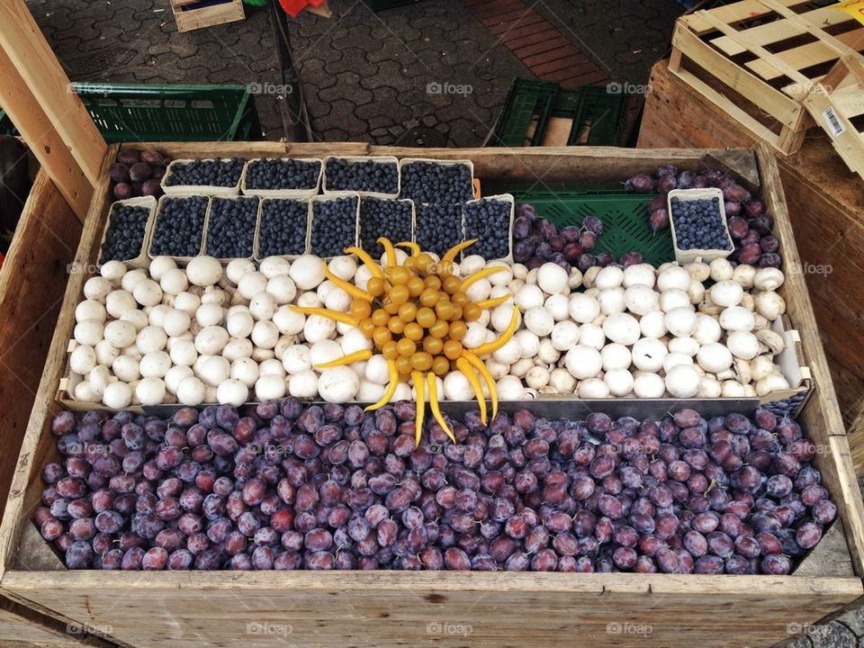 Argentina themed fruit stand 