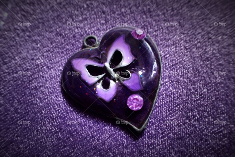 Close-up of heart shape pendant