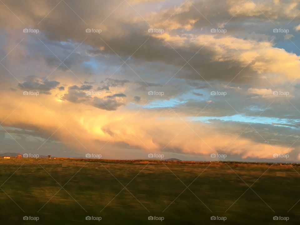 Clouds over mountains 