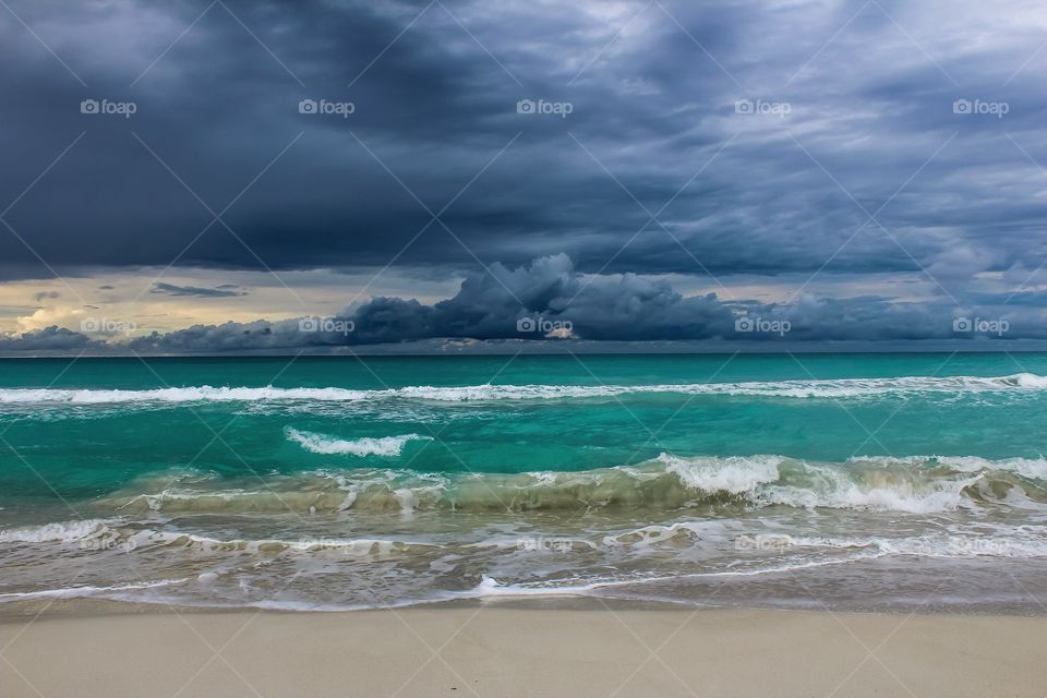 Storm on the beach