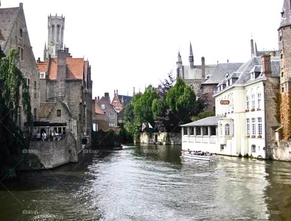 town old canal bruges by patty