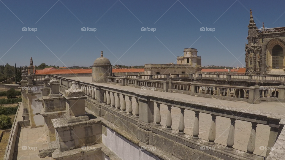 Rooftop of the old convent of Christ in Tomar, Portugal