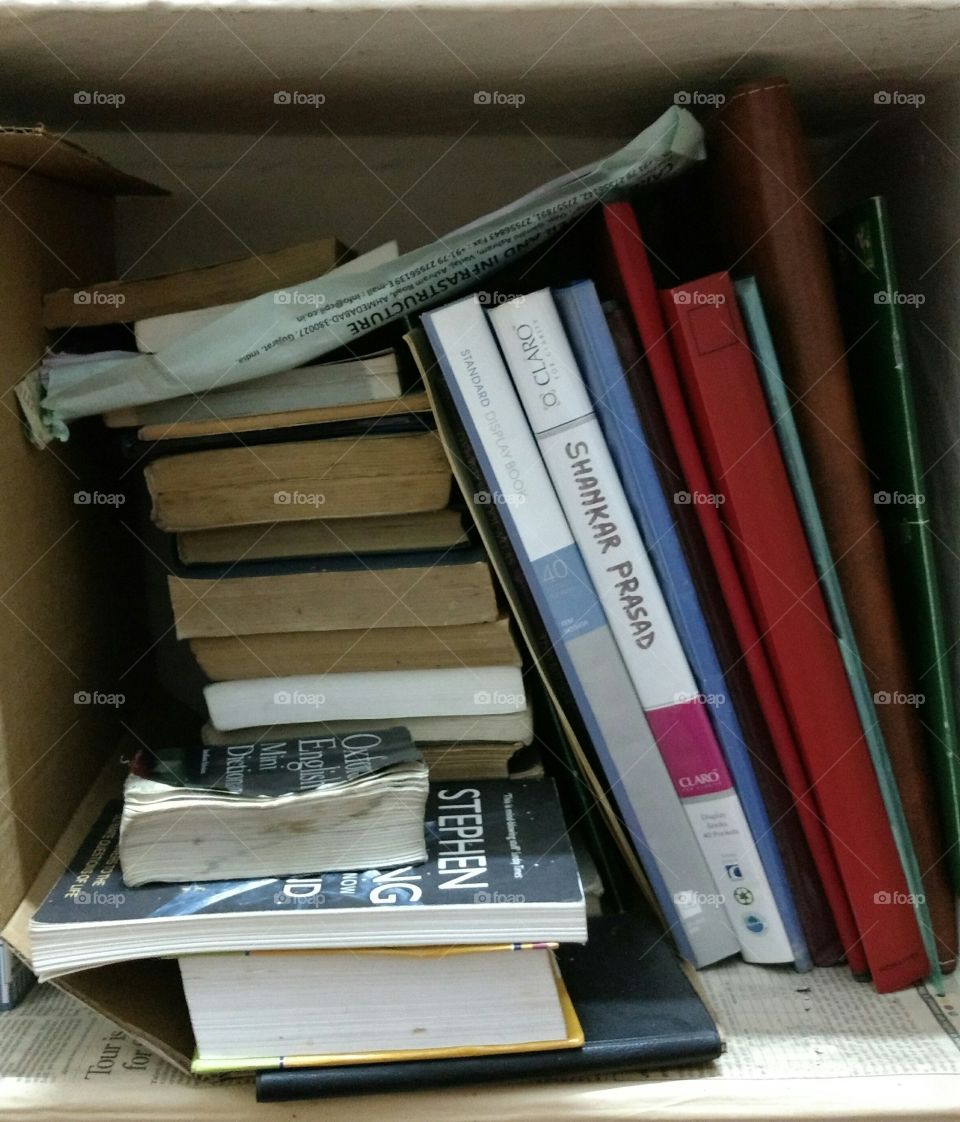 messy books and folders