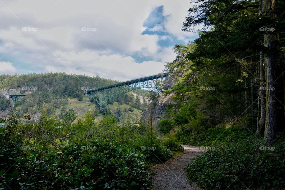 The famous Deception Pass Bridge, Anacortes, Washington