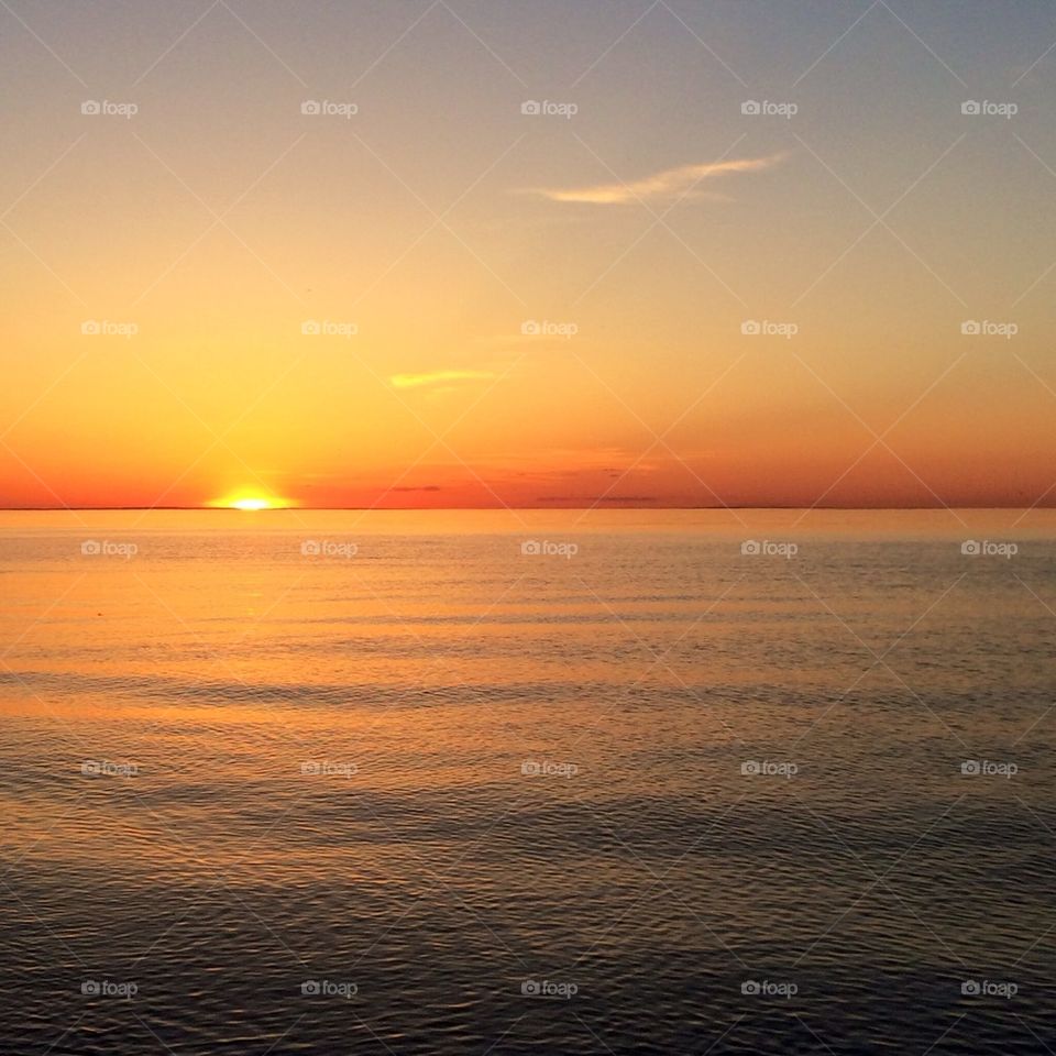 View of beach during sunset