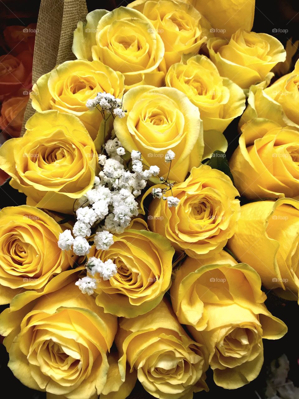 Yellow rose bouquet 