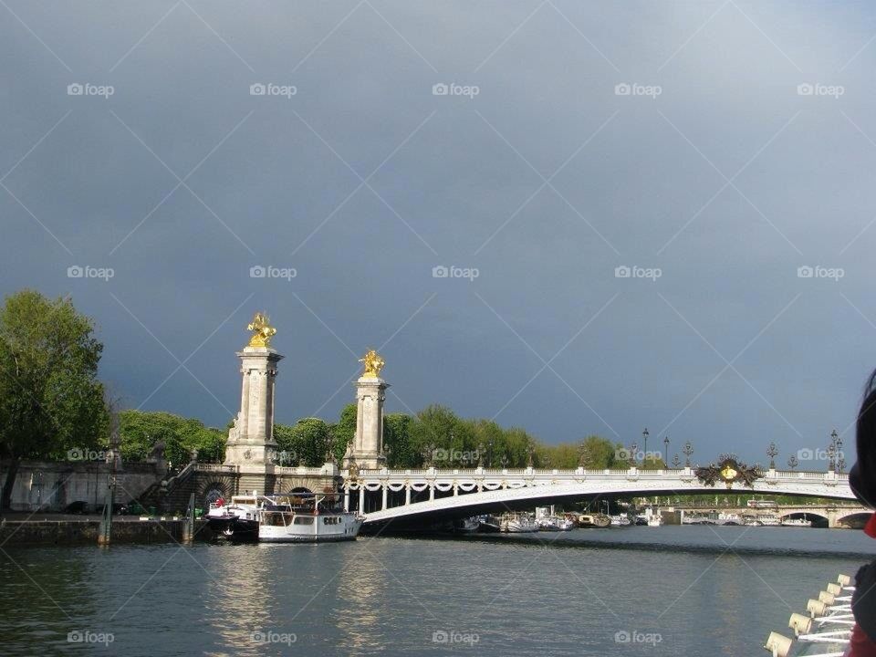 Romantic bridge in Paris
