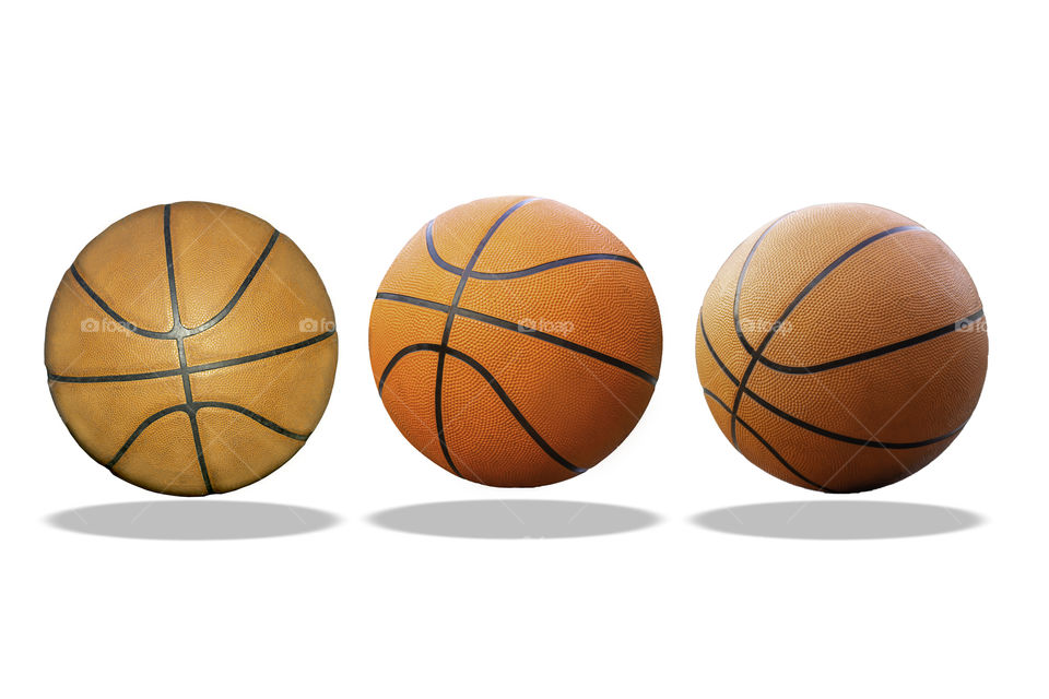 Basketball on a white background with clipping path.