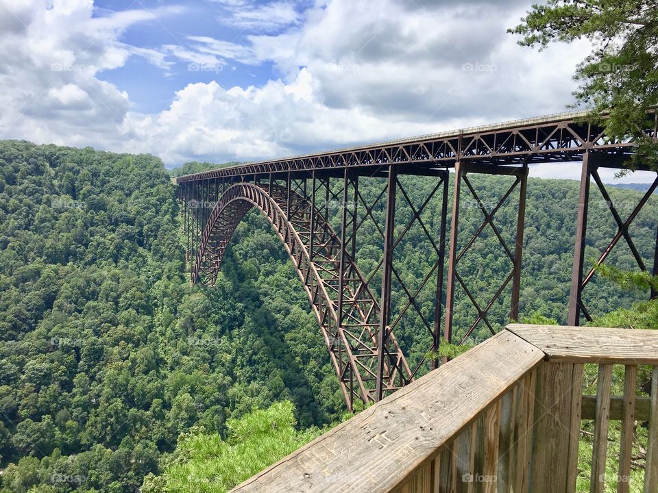 New river bridge in West Virginia