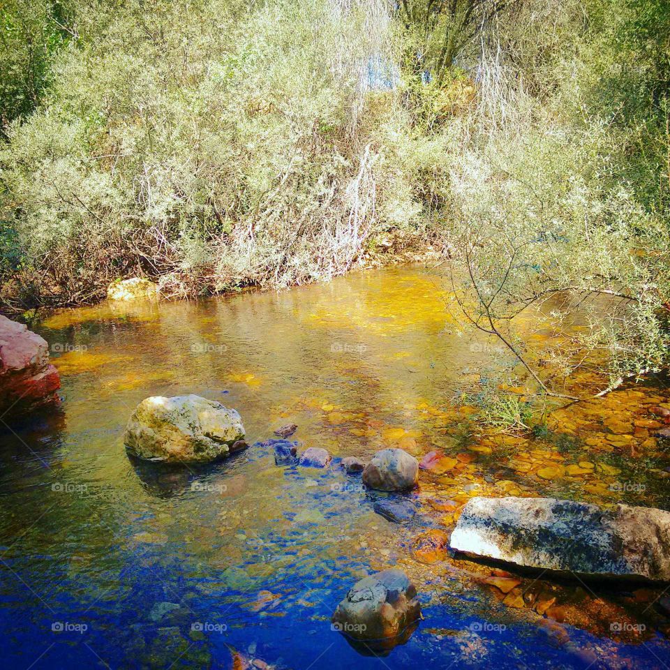 Water, River, Landscape, Rock, Nature