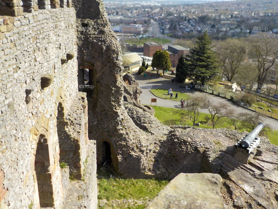 Dudley castle and the city 