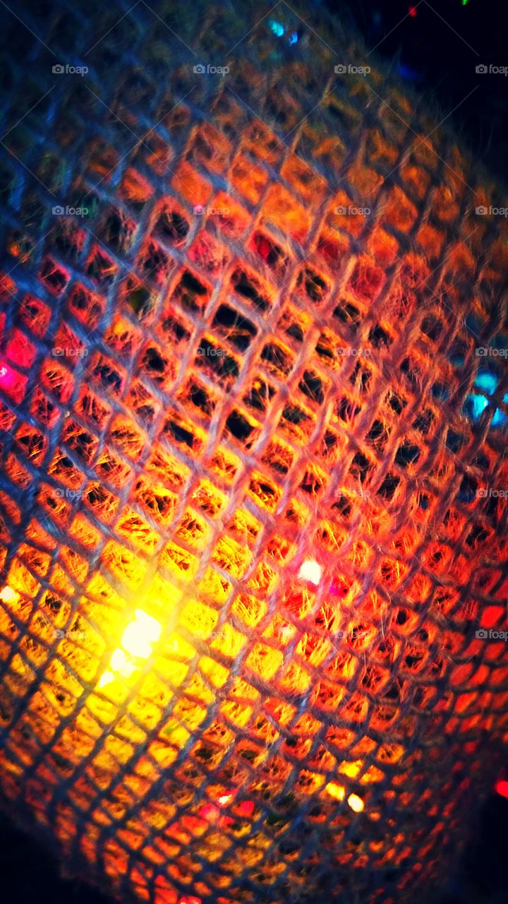 Burlap and lights...