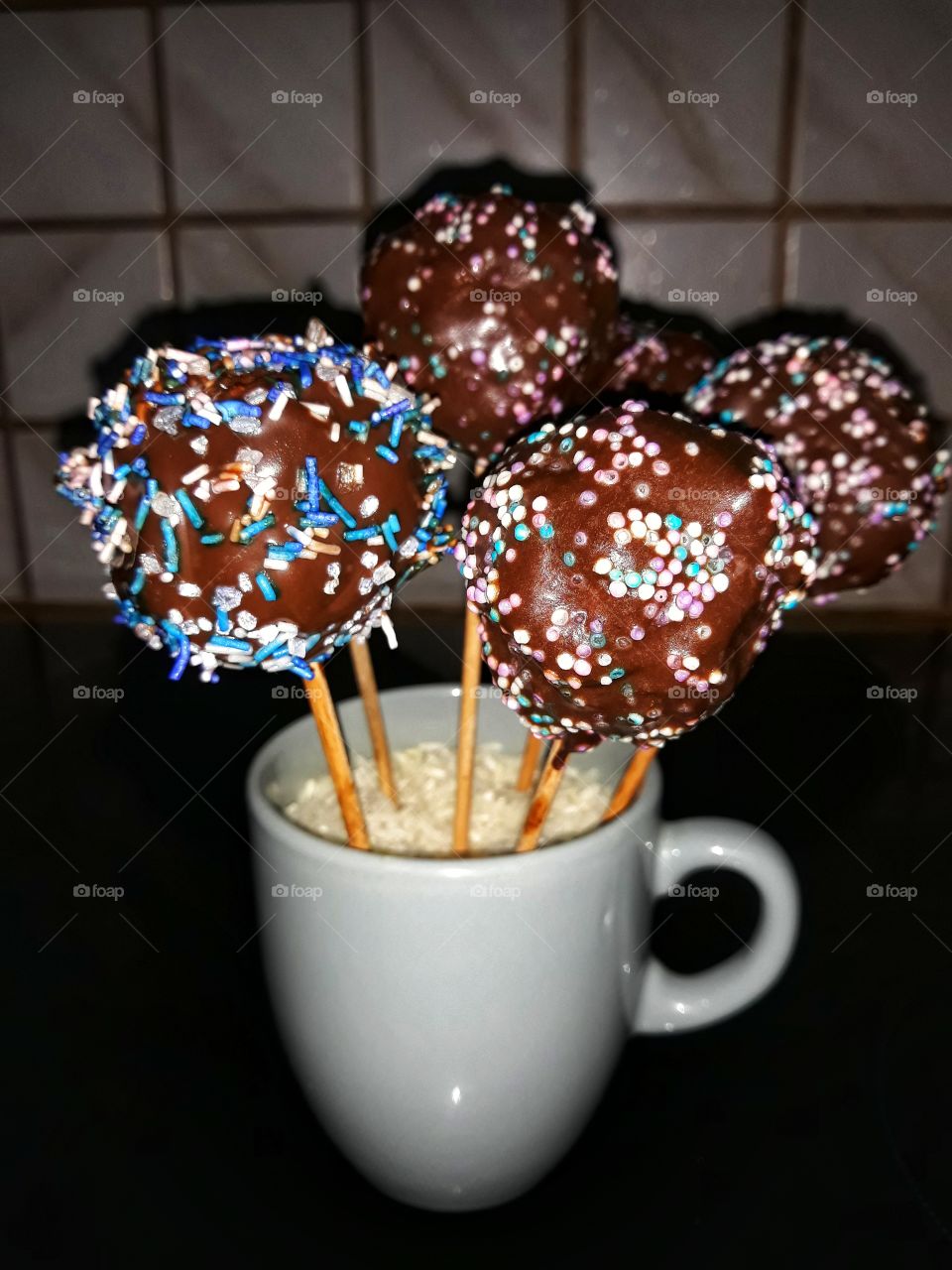Cake pops culinary photo