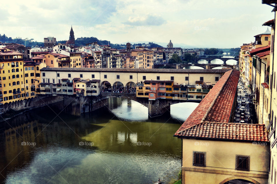 Ponte Vecchio over the Arno River, Florence, Tuscany, Italy