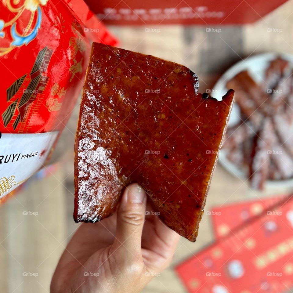 Barbecued meat aka bakkwa for Chinese New Year 