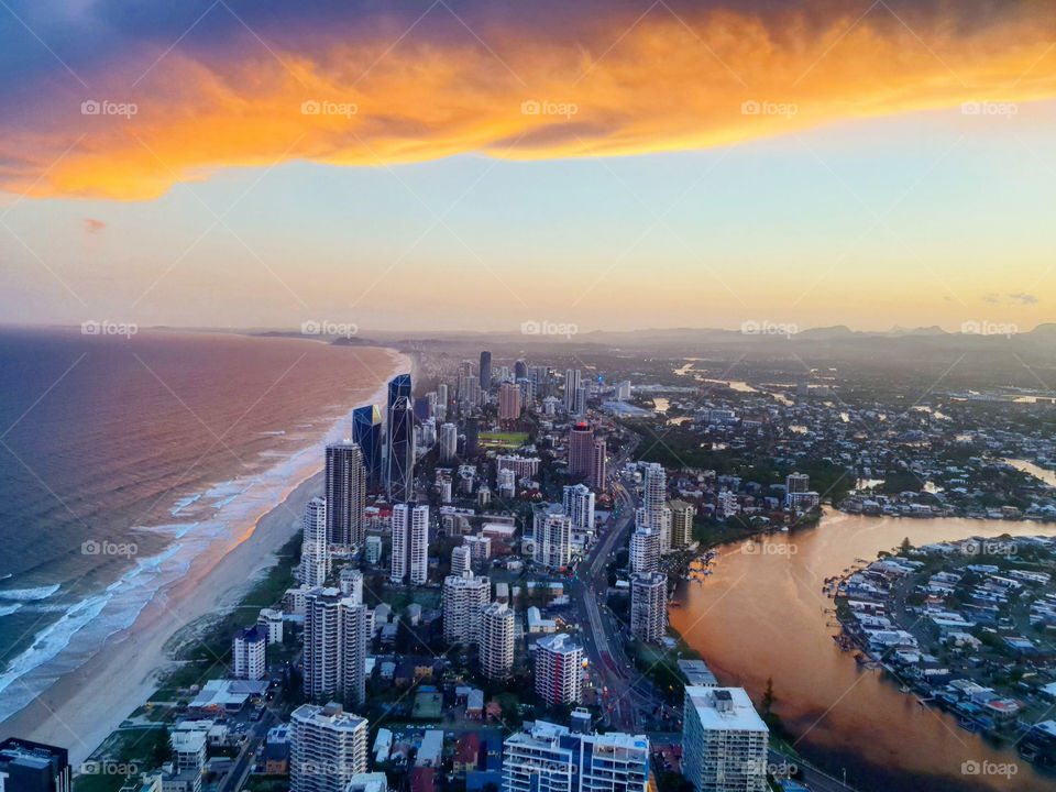 Golden Sunset Over Gold Coast