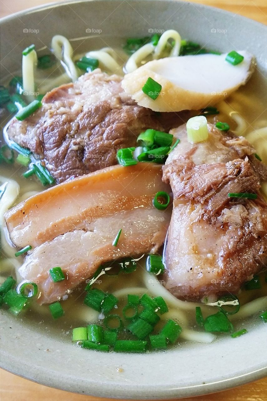 Okinawa soki soba noodles