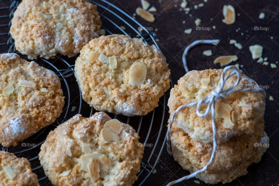 oatmeal cookies, close up