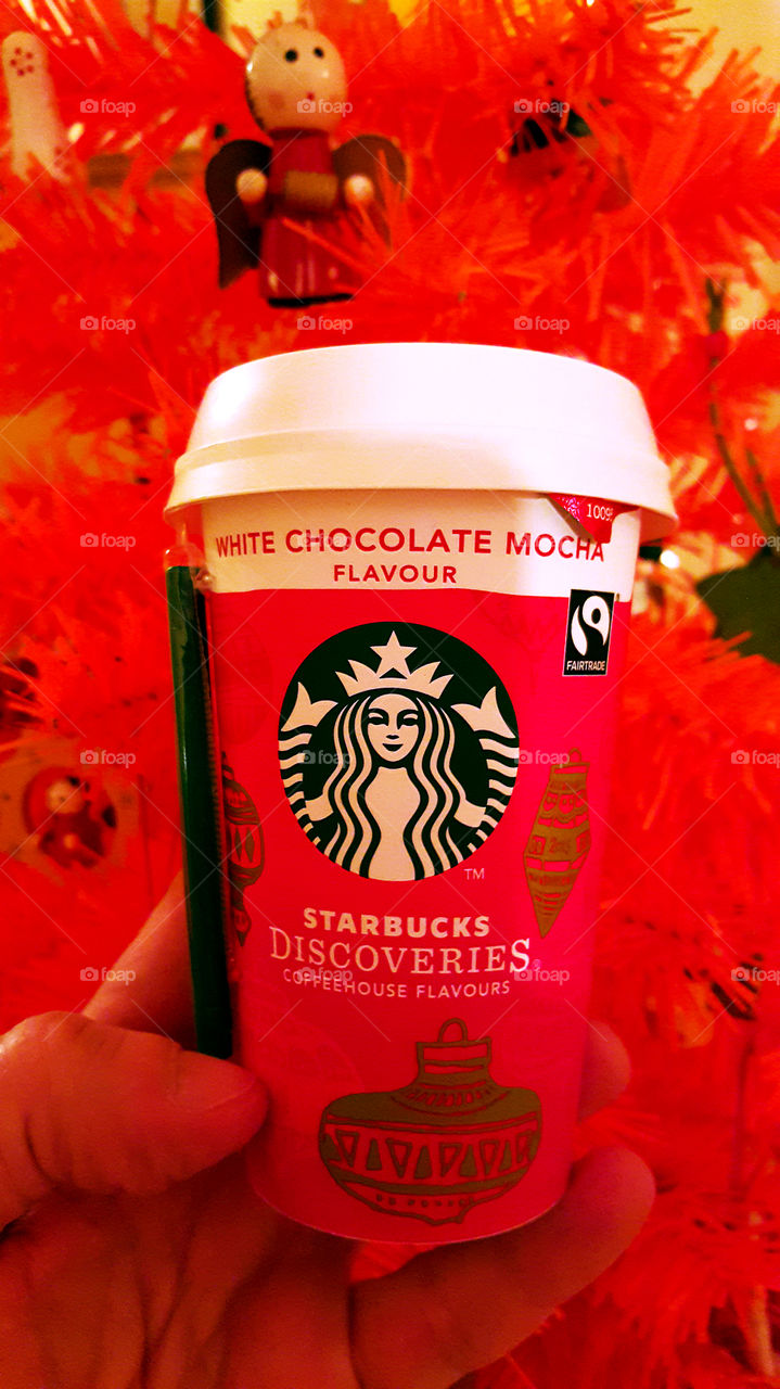 Starbucks Discoveries Coffeehouse Christmas flavour. A handy solution when there is no Starbucks available! This is the festive white chocolate mocha flavour with rich espresso.