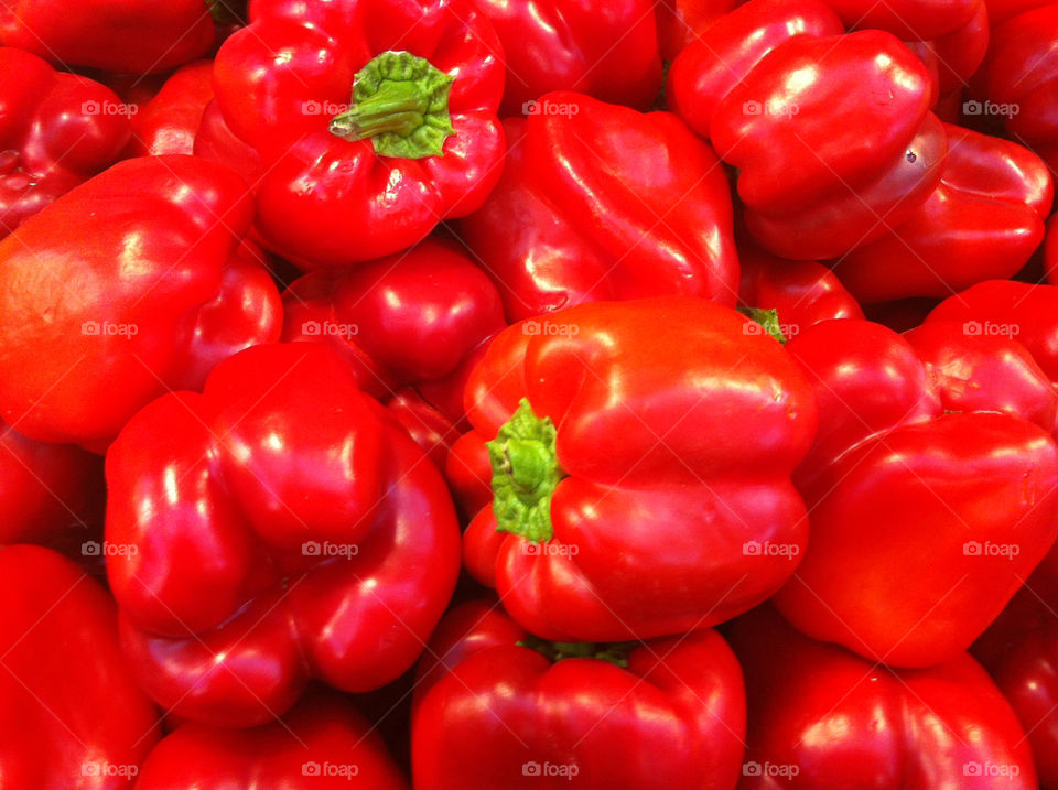 red food peppers fresh by bventresca