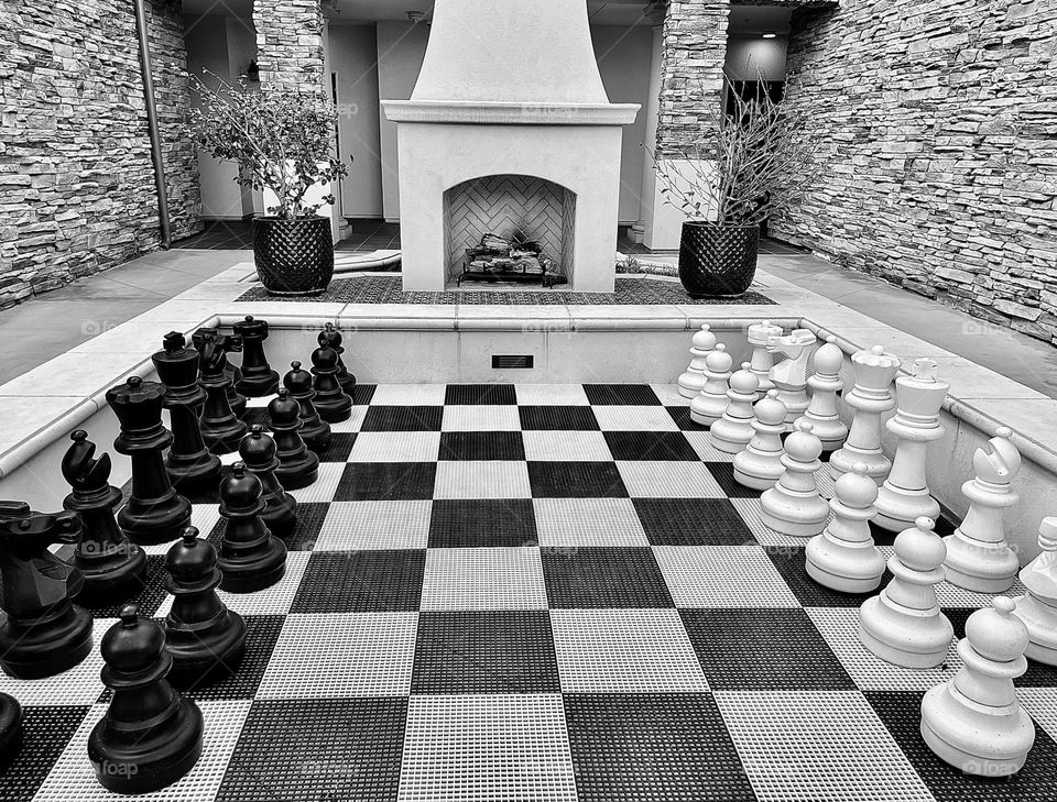 Chess Game black and white