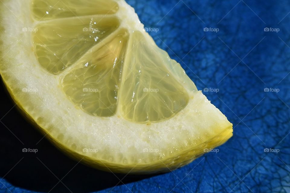 Lemon Yellow on Blue