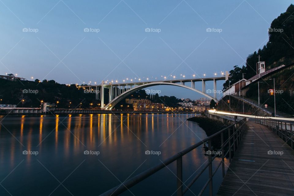 Night falling over Porto 