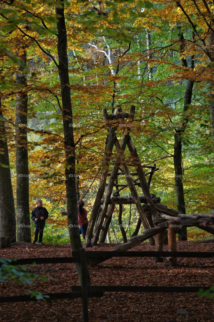 Playing in Autumn