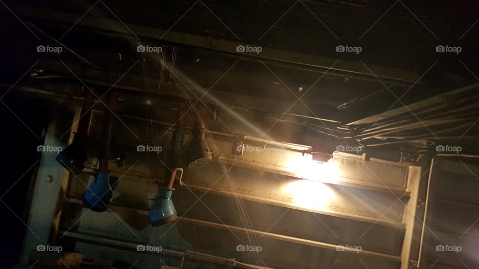 damaged locomotive, tree strike