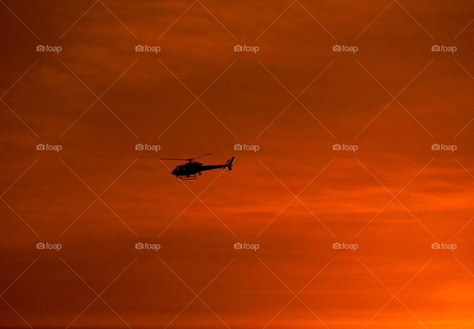 Helicopter @ sunset