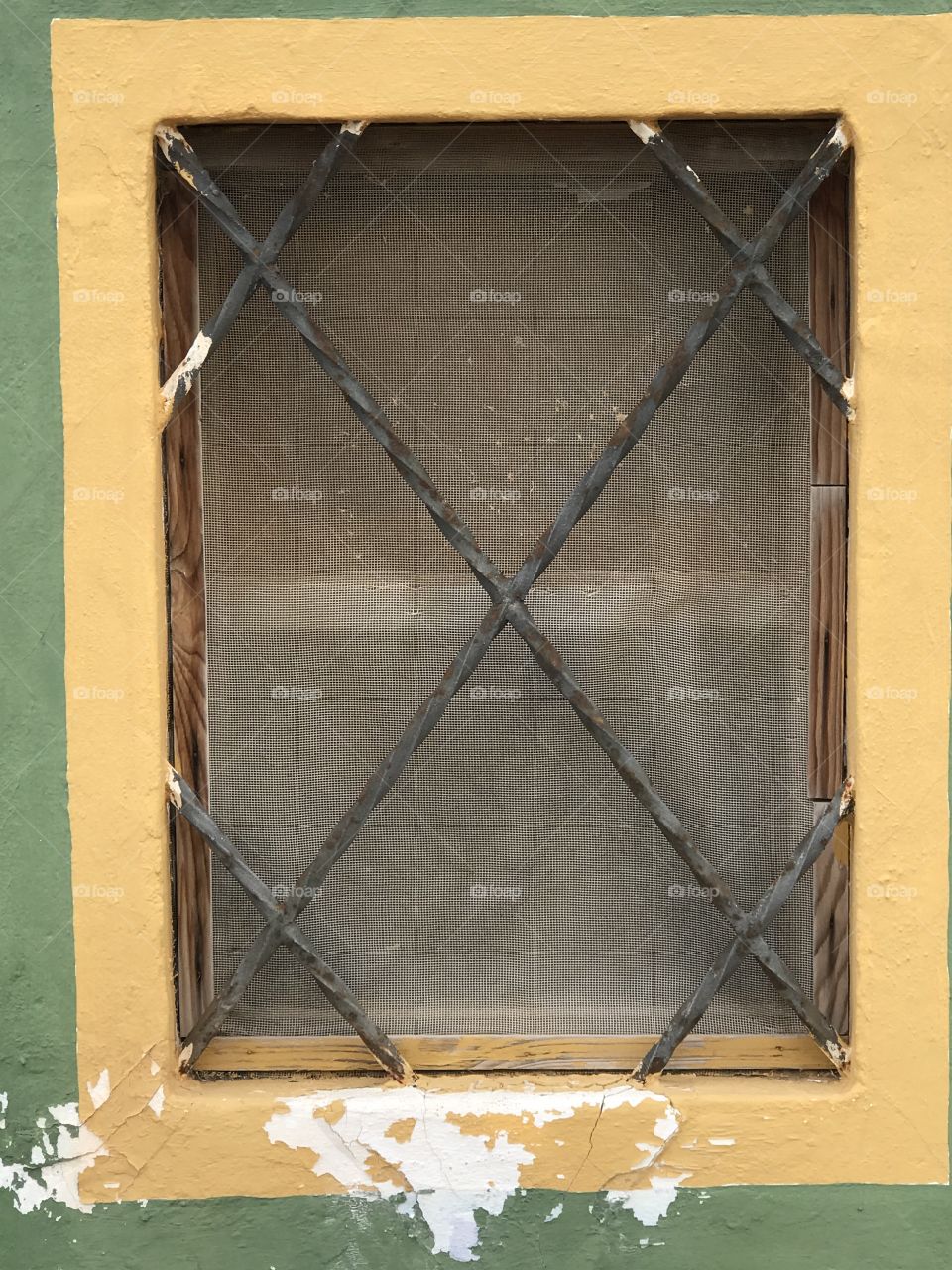 Window behind bars