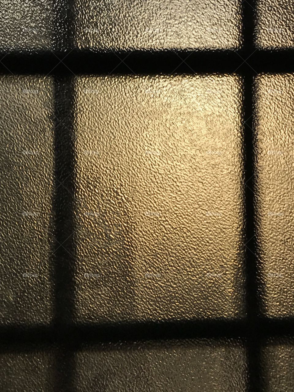 Sunset and door glass