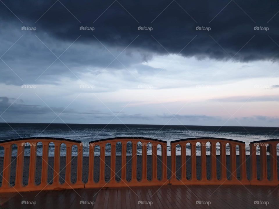 Beach#clouds#squall#sea