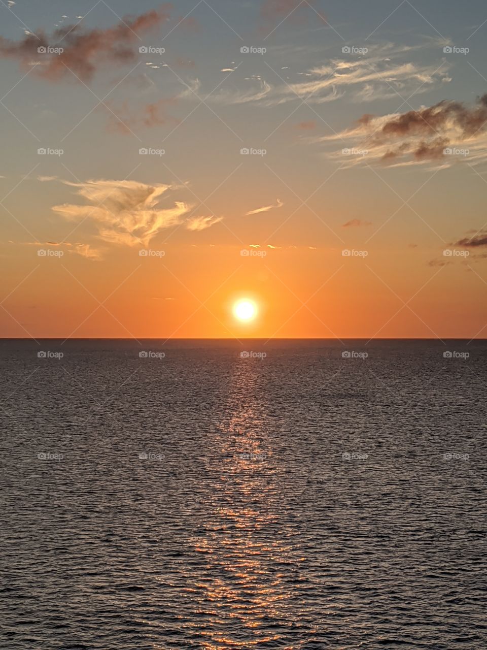 Sunset at sea