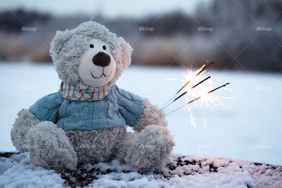 Teddy bear whit sparkler 