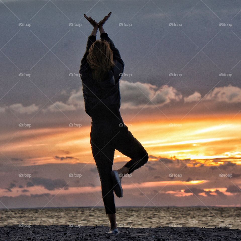 Yoga on the beach