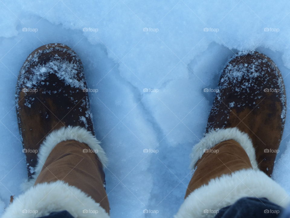 boots in the snow