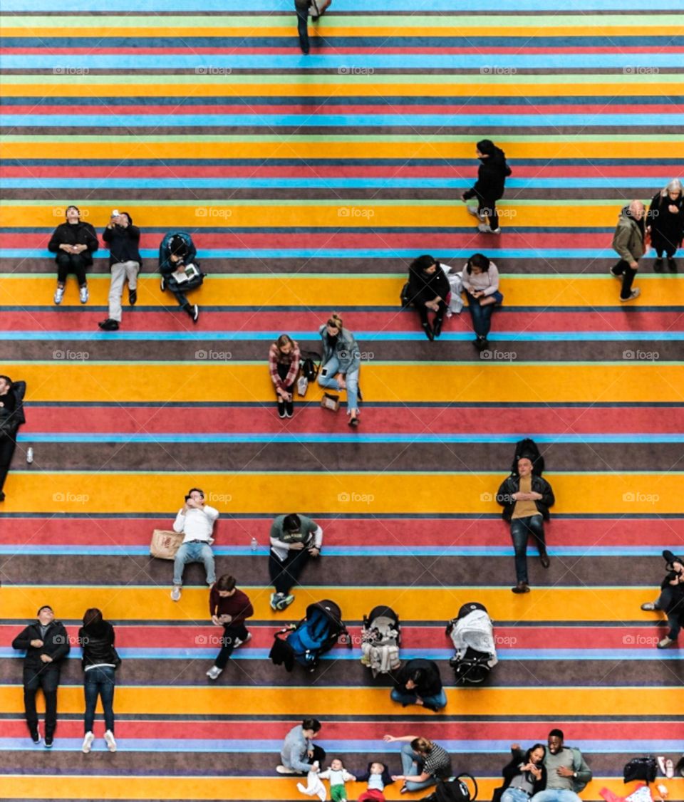 colorful lines on the background