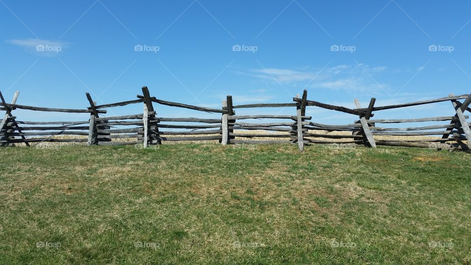 Fence line. Antietam  battle field