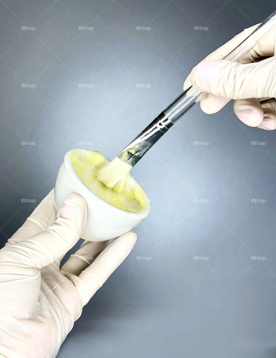 Facial skin care with professional cosmetics at a cosmetologist