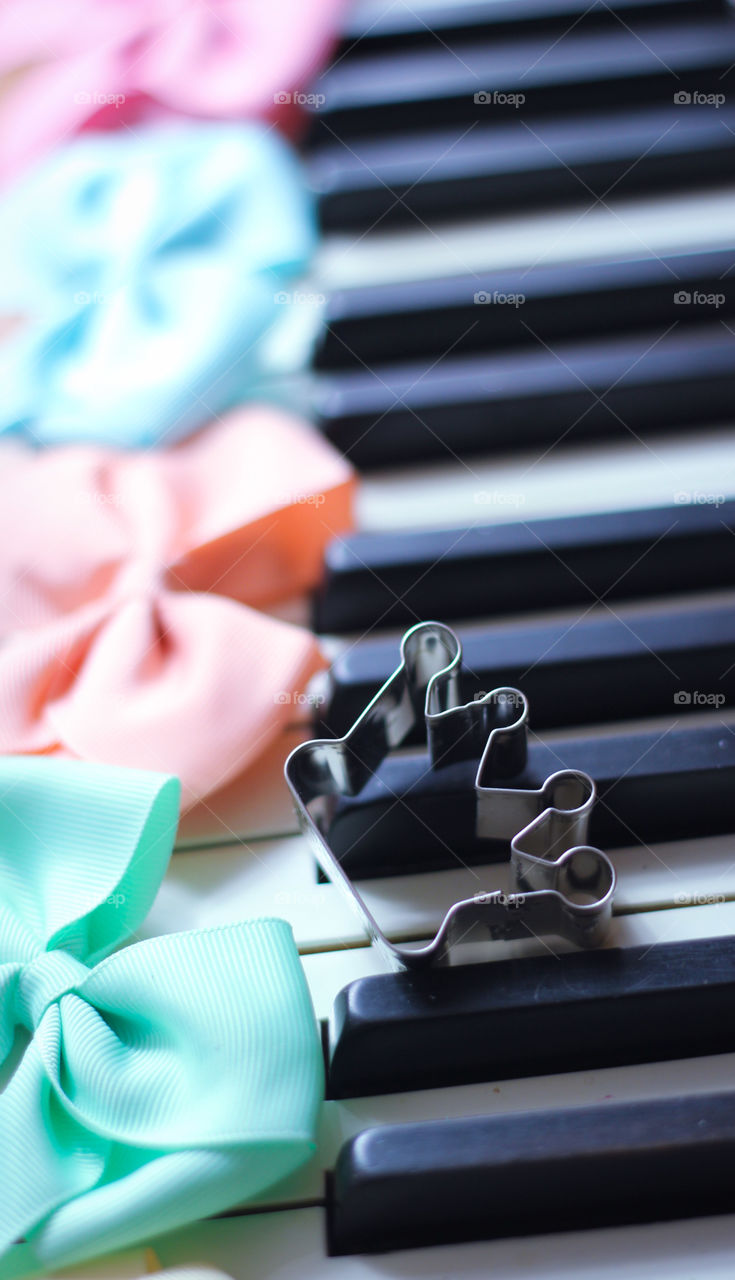 piano princess kawaii ribbon