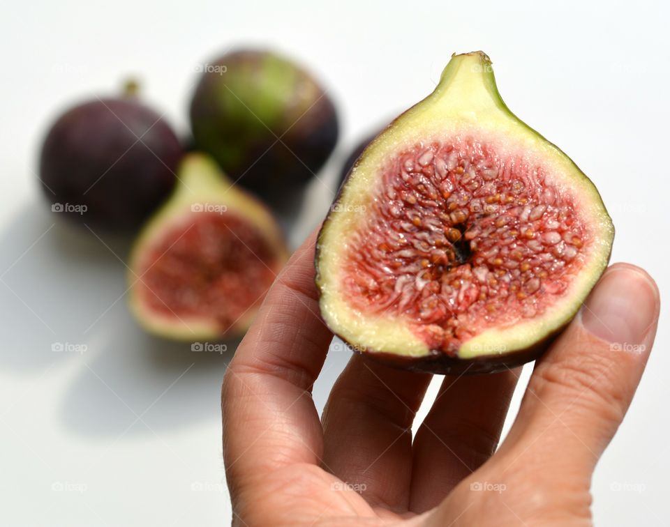 fresh figs in the hand tasty favourite food
