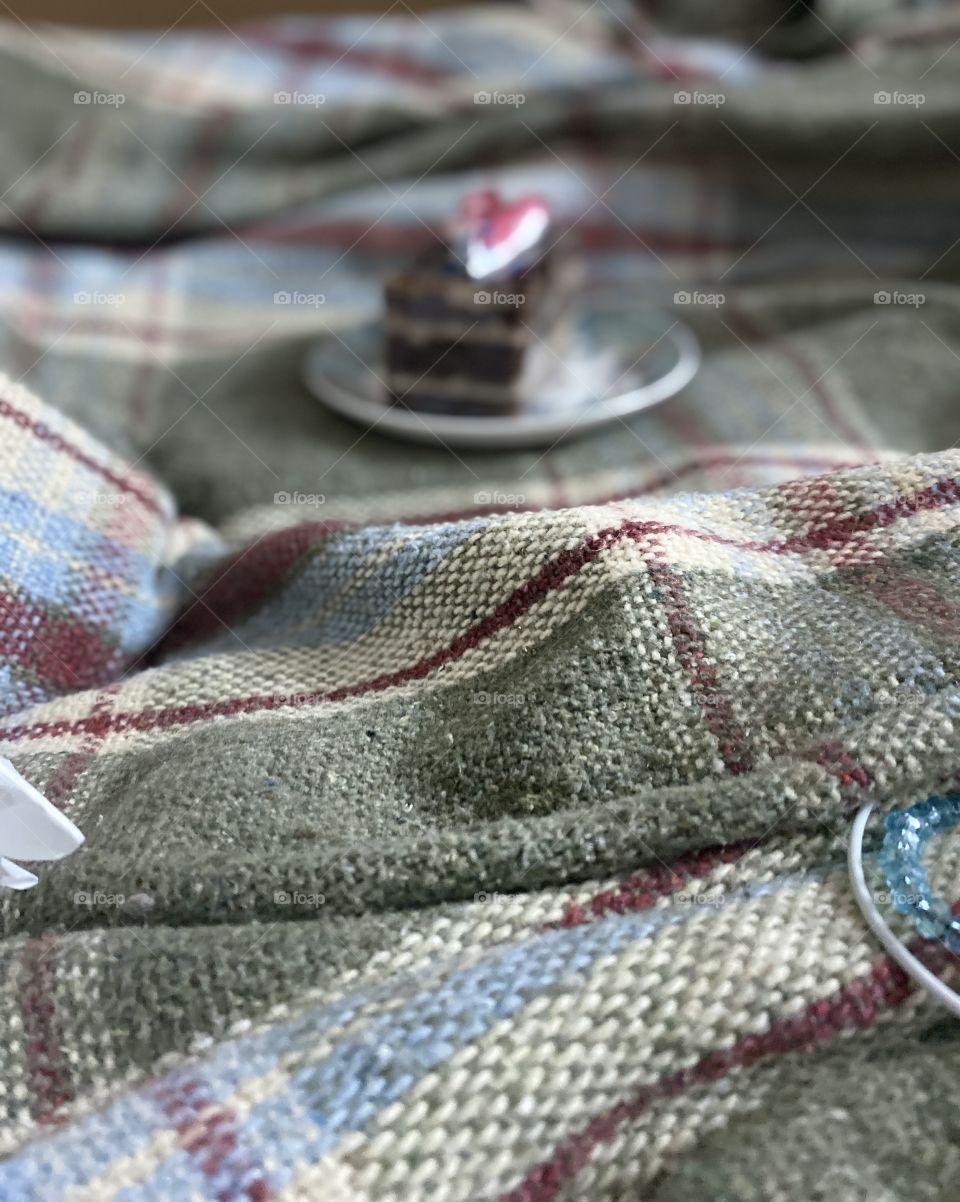 Delicious chocolate cake with raspberry cream 