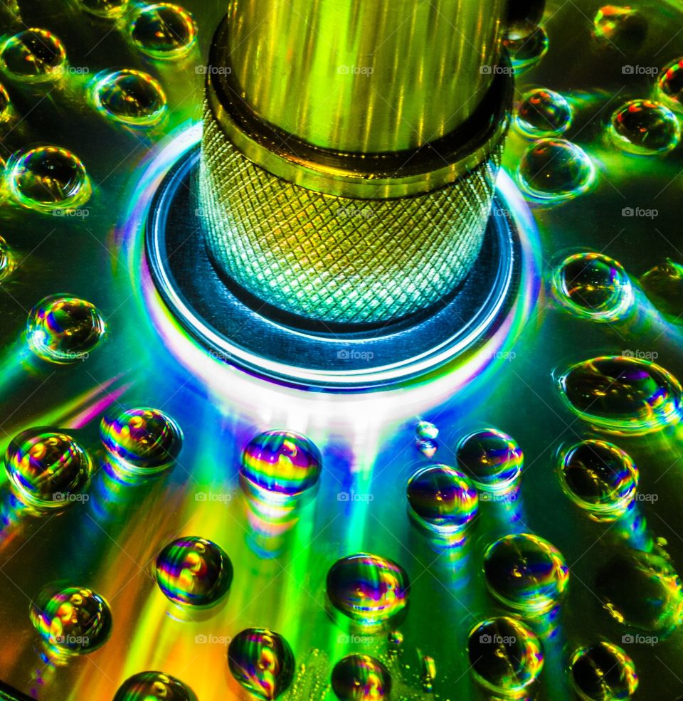 Disco Dew. Light Painting Trick Photography 