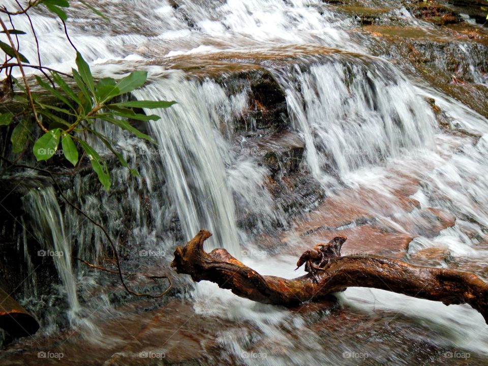 Close up of a section of Minnehaha waterfall in Georgia