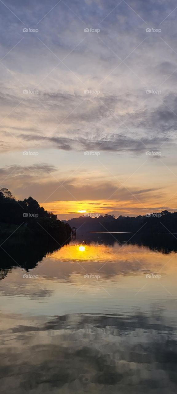 Sunset at Singapore Water Reservoir